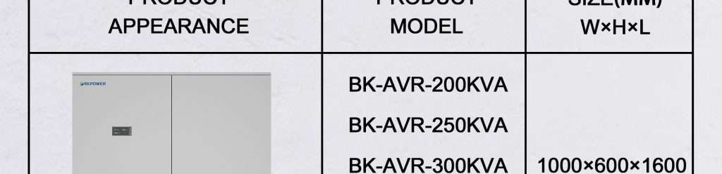 BK-AVR-200-600 kVA