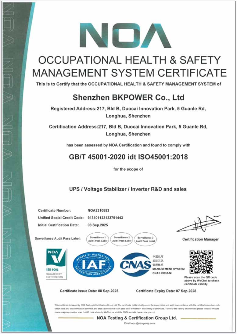 BKPOWER-ISO45001