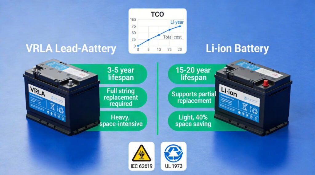 Comparação entre as tecnologias de baterias de iões de lítio e de chumbo-ácido