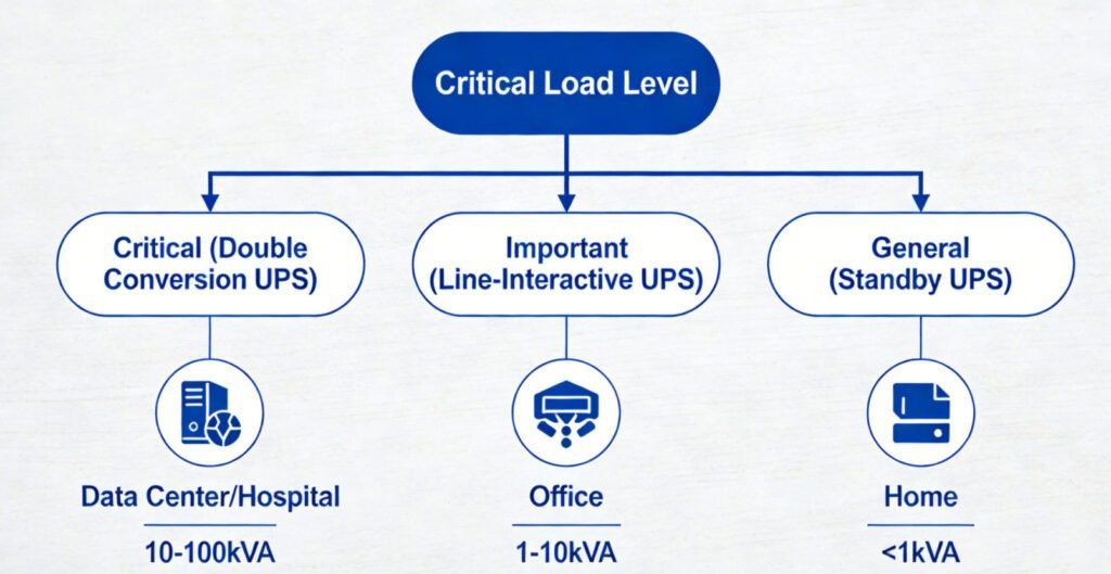 Fluxograma de decisão de seleção de UPS